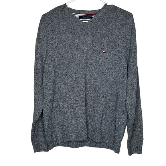 Tommy Hilfiger 100% cotton grey sweater size Medium - Picture 1 of 4